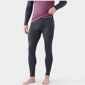 Smartwool Men's Classic Thermal Merino Base Layer Bottom in Charcoal Heather Med